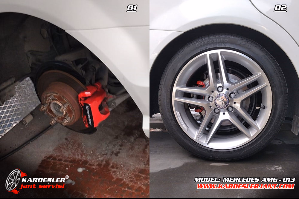 Mercedes AMG kırmızı jant